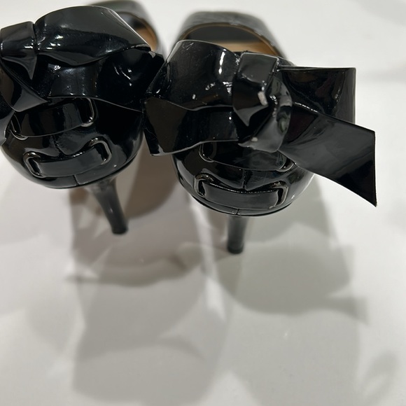 Enzo Angiolini Eamistle black patent peep toe heel - Picture 5 of 6